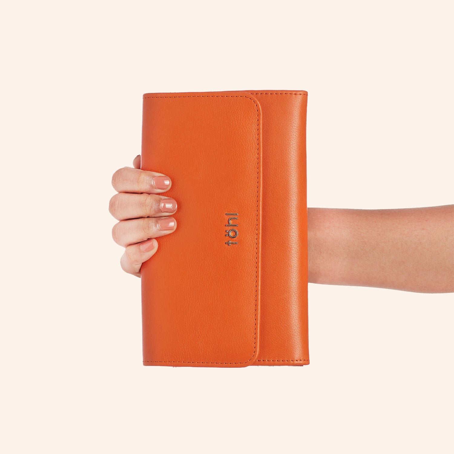 ALLEN WOMEN'S FLAPOVER WALLET - ORANGE MELON