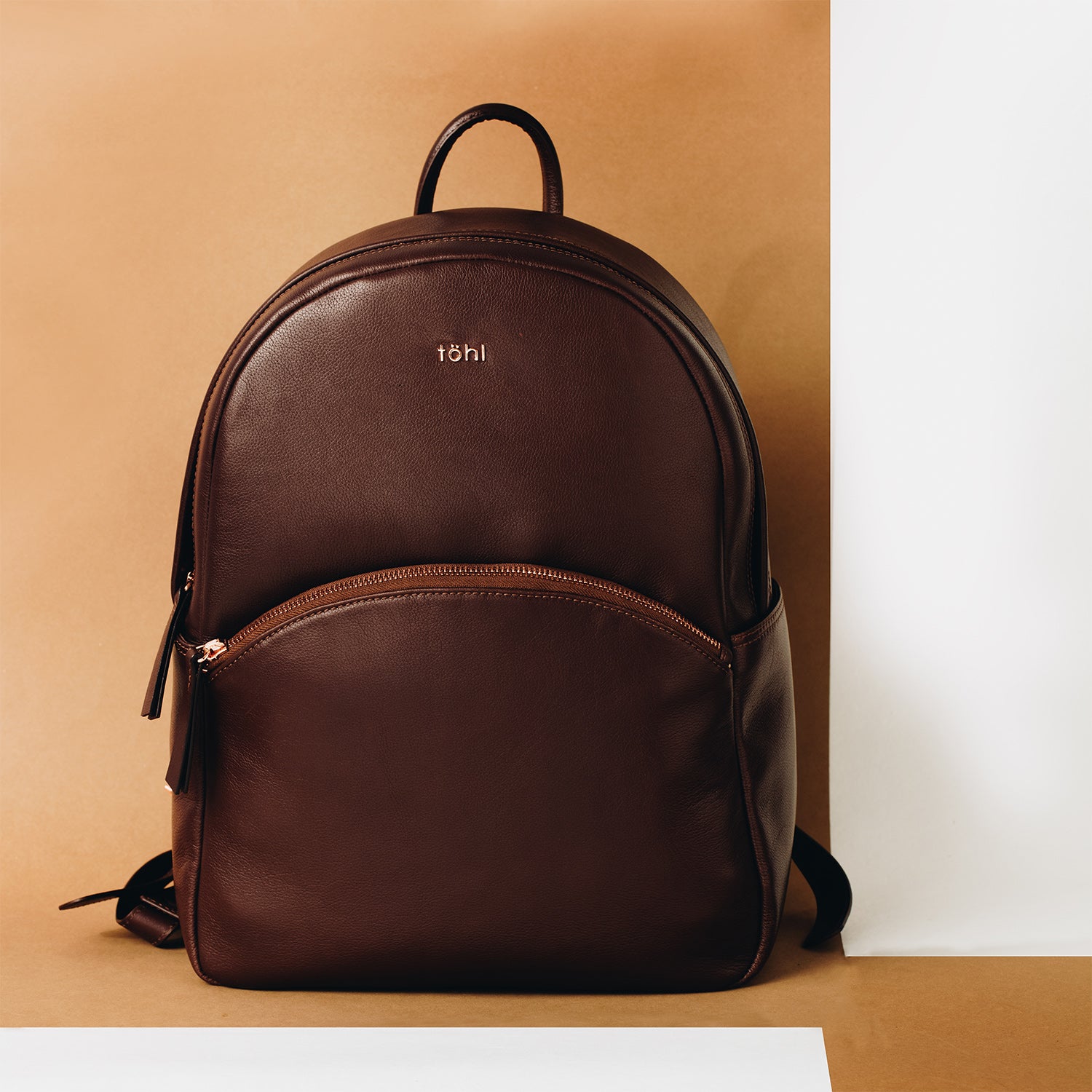 CHENA WOMEN'S ZIP THROUGH BACKPACK - COFFEE