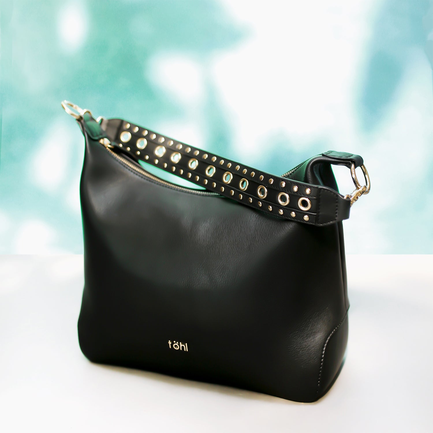 FENCHURCH WOMEN'S SHOULDER BAG - CHARCOAL BLACK