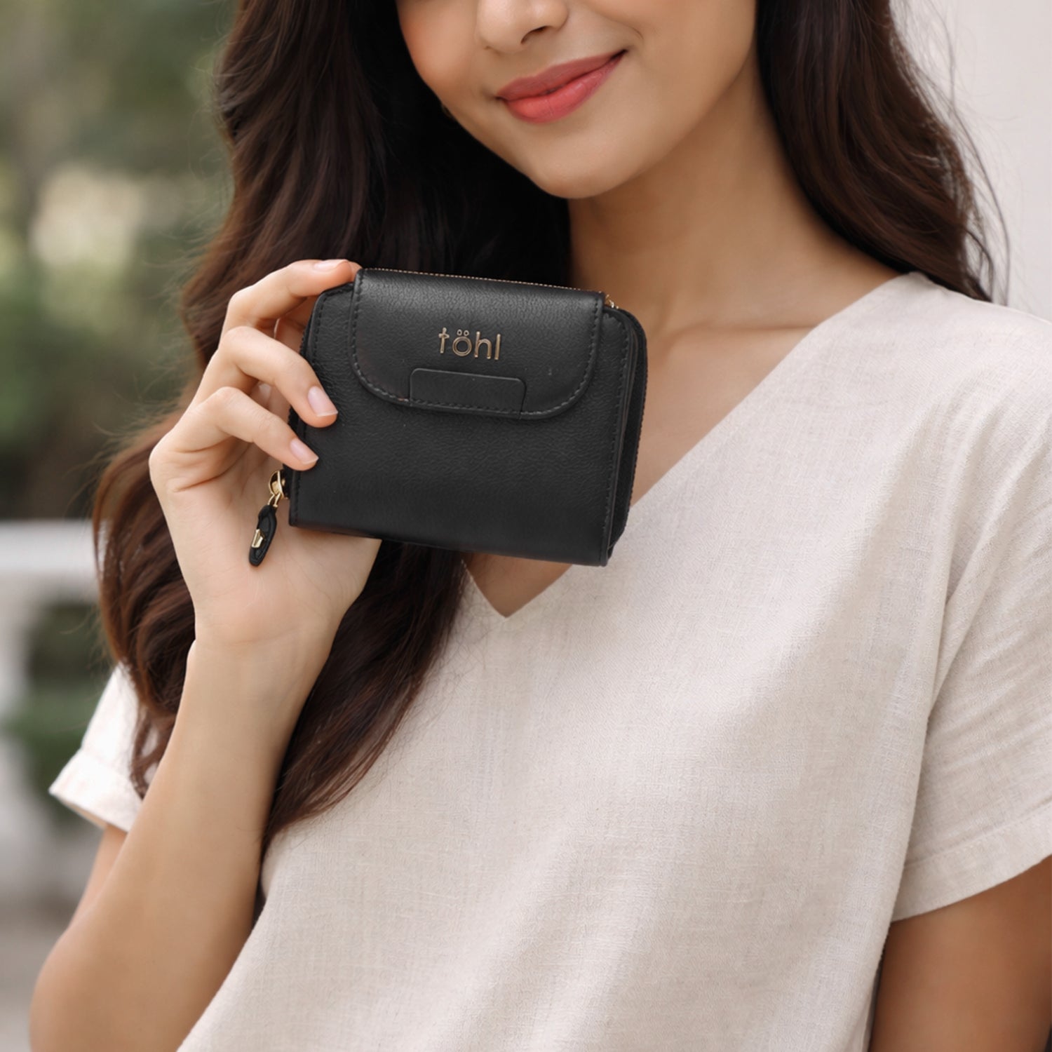 फिन्सबरी मिनी महिलाओं का वॉलेट - चारकोल ब्लैक