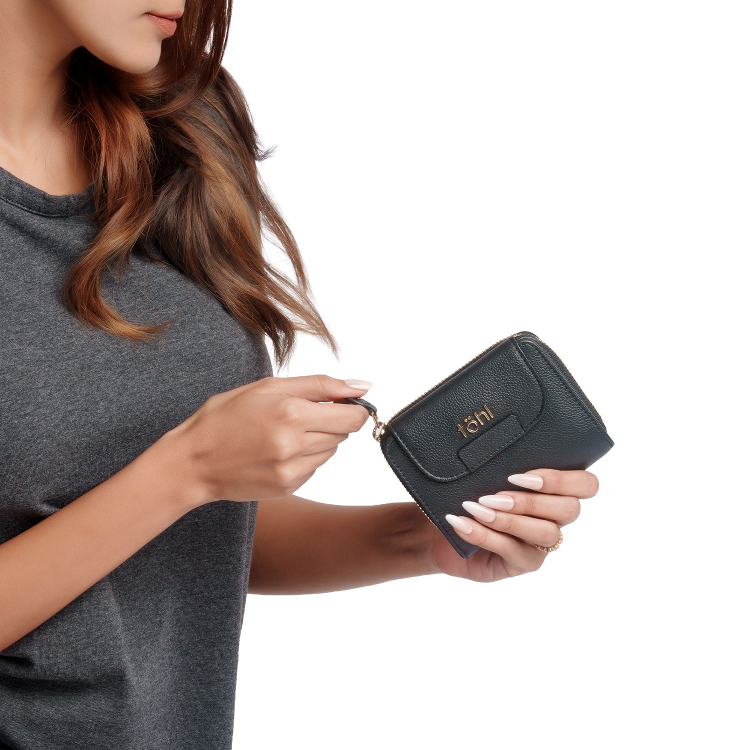 FINSBURY MINI WOMEN'S WALLET - CHARCOAL BLACK