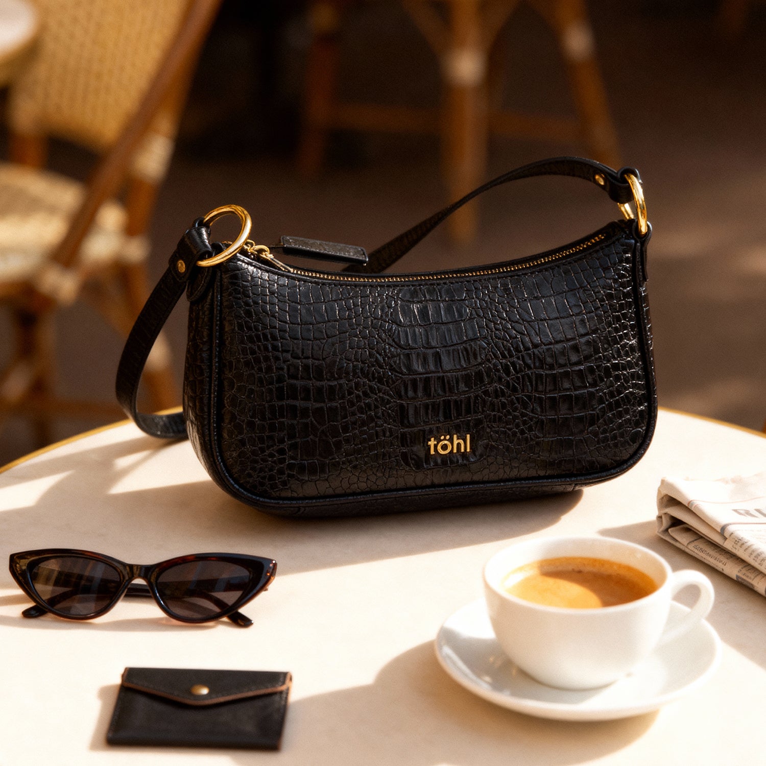 LAUREN WOMEN'S SHOULDER BAG - BLACK