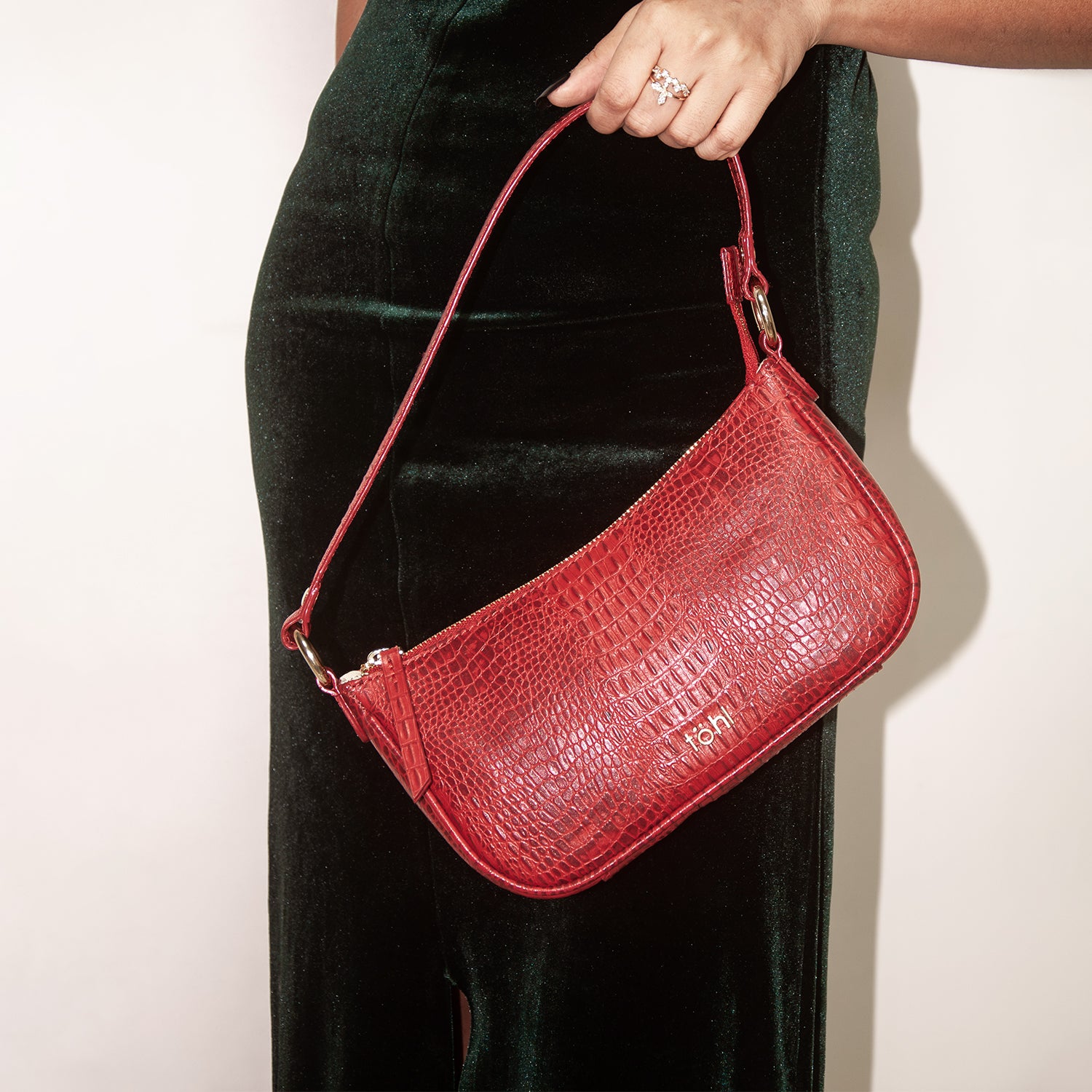 LAUREN WOMEN'S SHOULDER BAG - RED