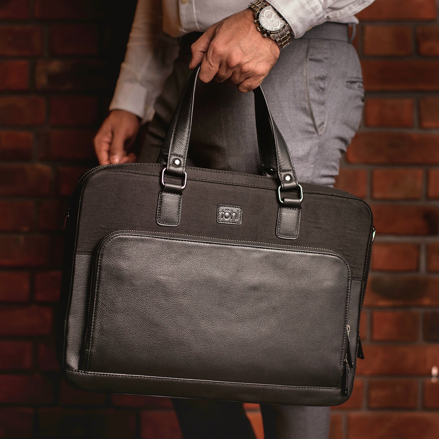 MAINE MEN'S WORKWEAR LAPTOP BAG - BLACK