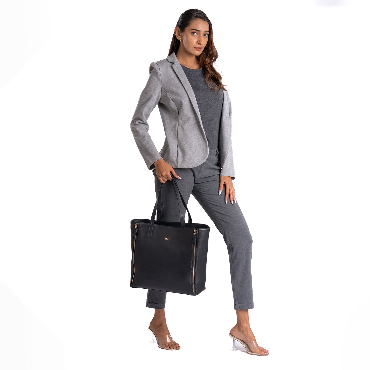 ரிவிங்டன் பெண்கள் டோட் பேக் - கரி கருப்பு