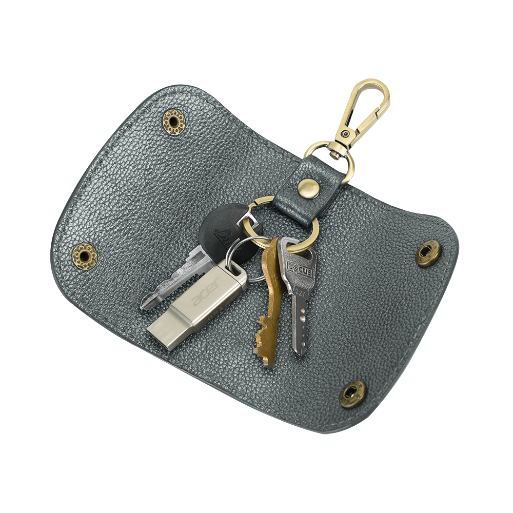 LUTON KEY HOLDER - METALLIC CARBON