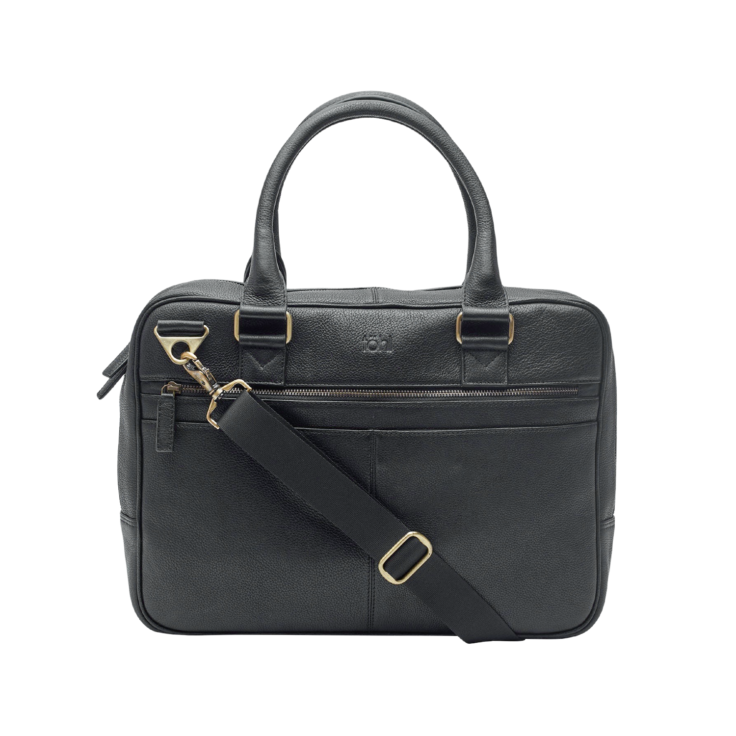 SANTI MEN'S LAPTOP BAG - CHARCOAL BLACK