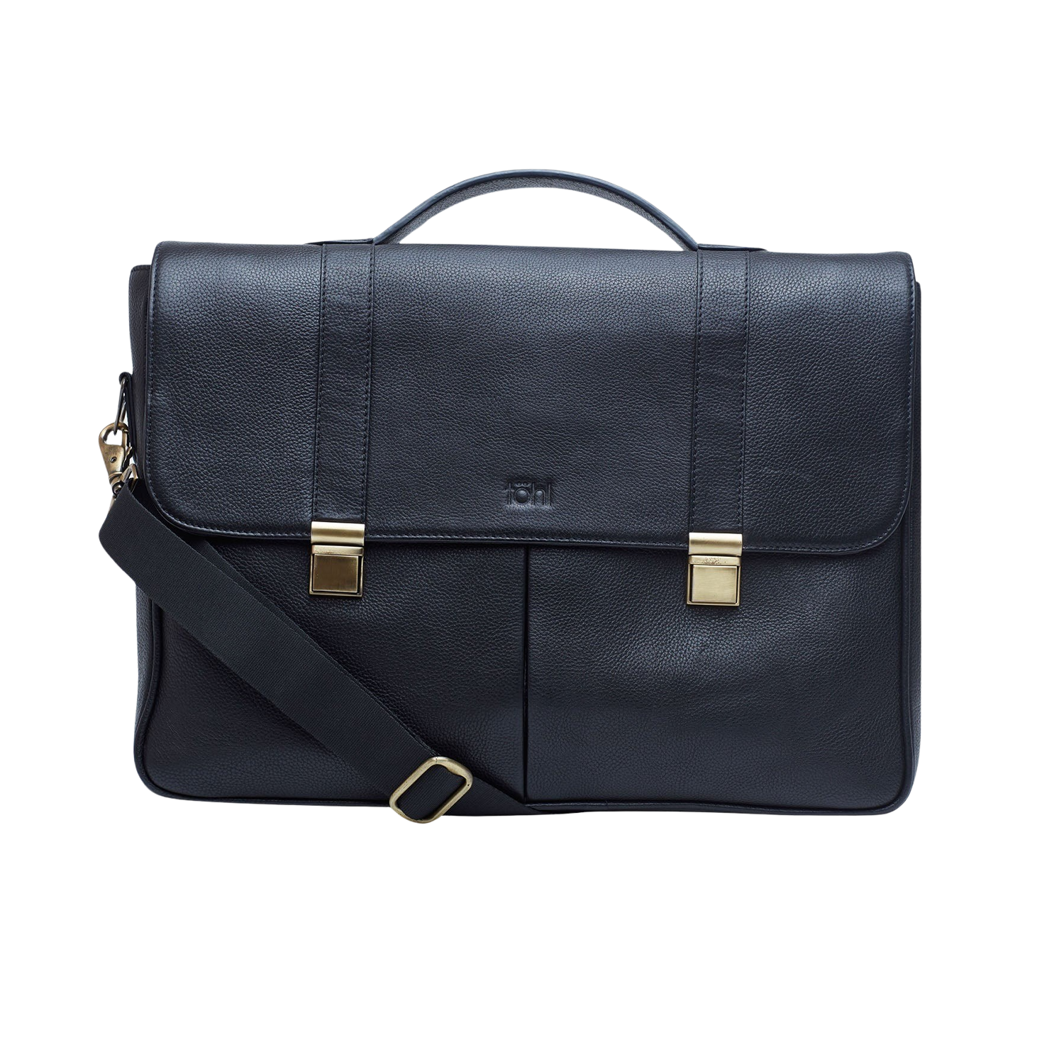 CUNEO MEN'S VALISE & SATCHEL - CHARCOAL BLACK