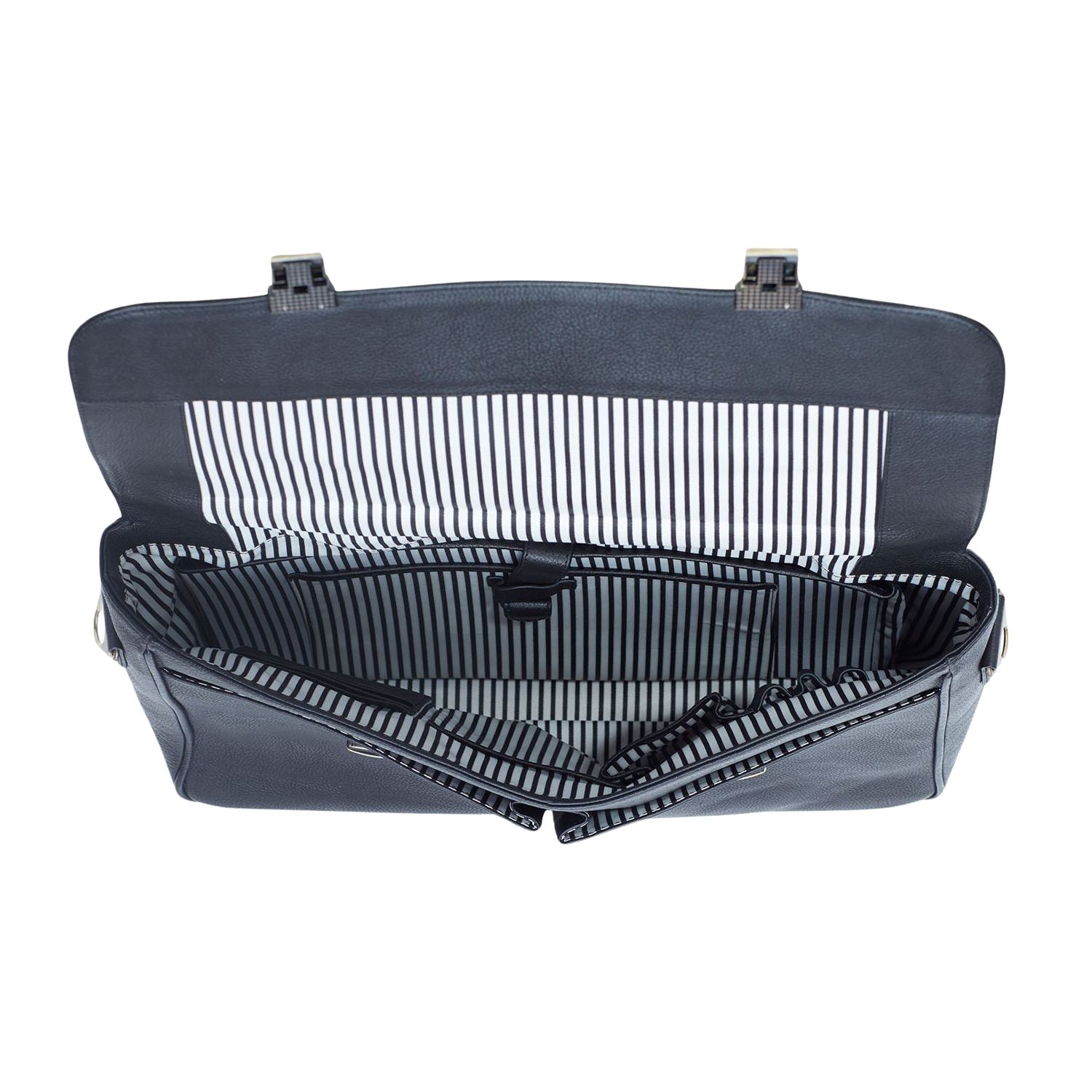 CUNEO MEN'S VALISE & SATCHEL - CHARCOAL BLACK