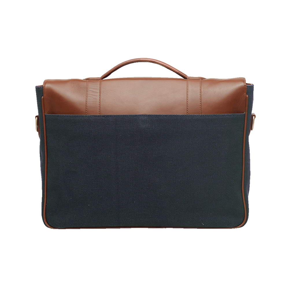 LECCO MEN'S VALISE & SATCHEL - NAVY