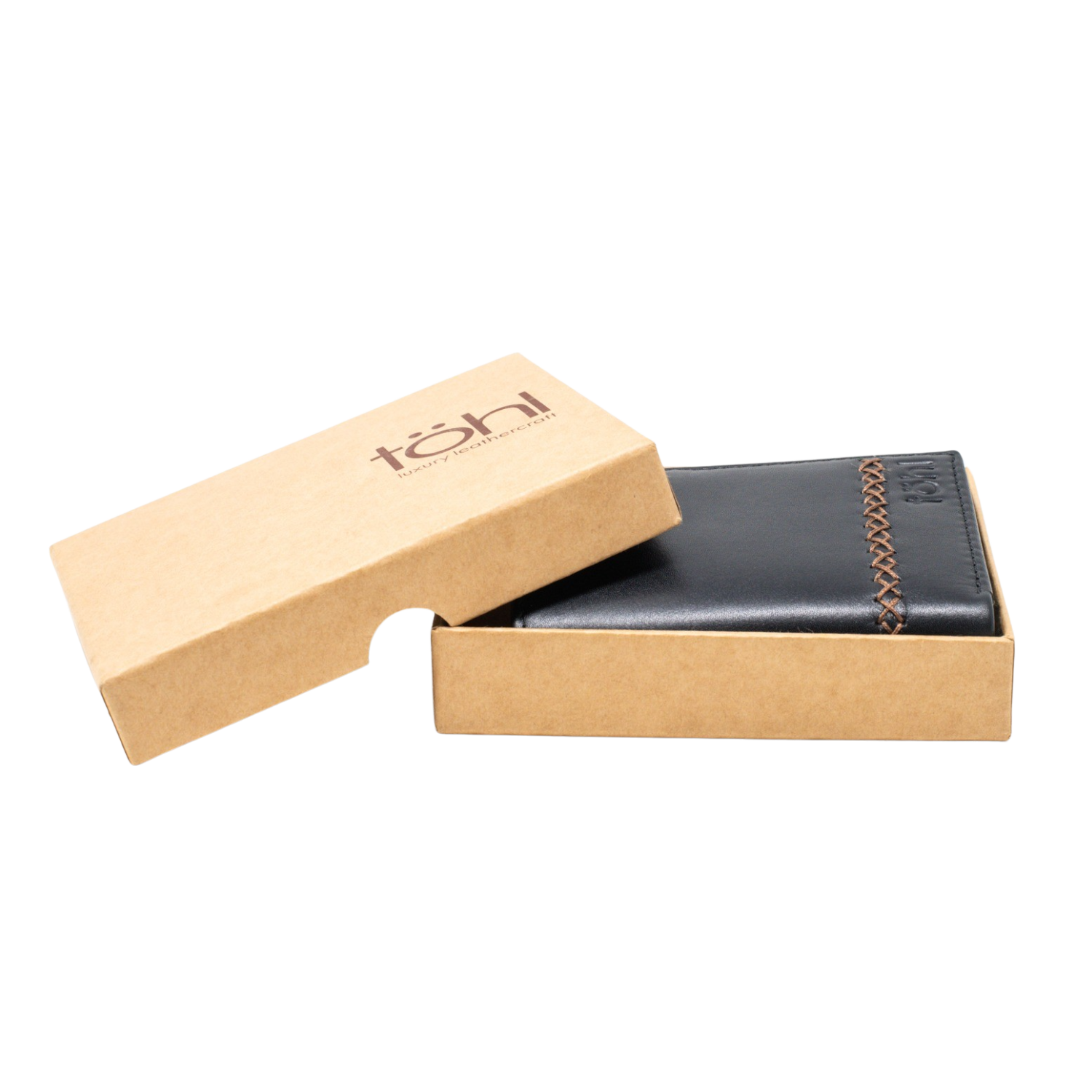 AIDEN MEN'S WALLET - TAN, CHARCOAL BLACK