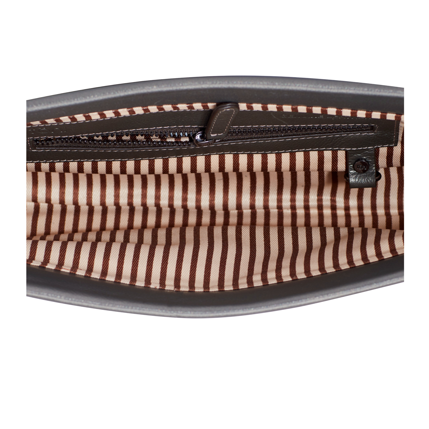 DEMI WOMEN'S TASSELLED GRIP CLUTCH - METALLIC SMOKE