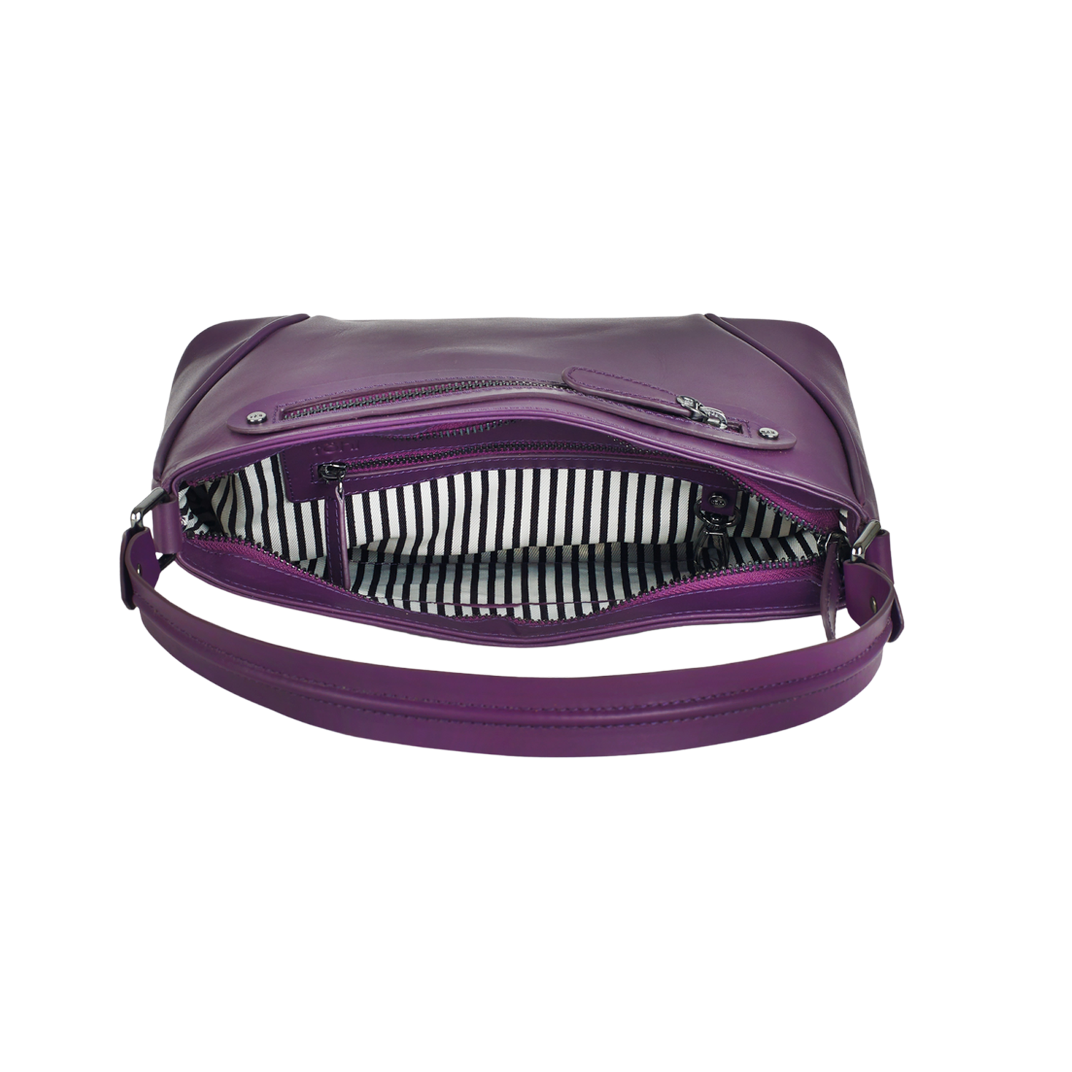 NICOLE WOMEN'S SHOULDER BAGUETTE - AUBERGINE