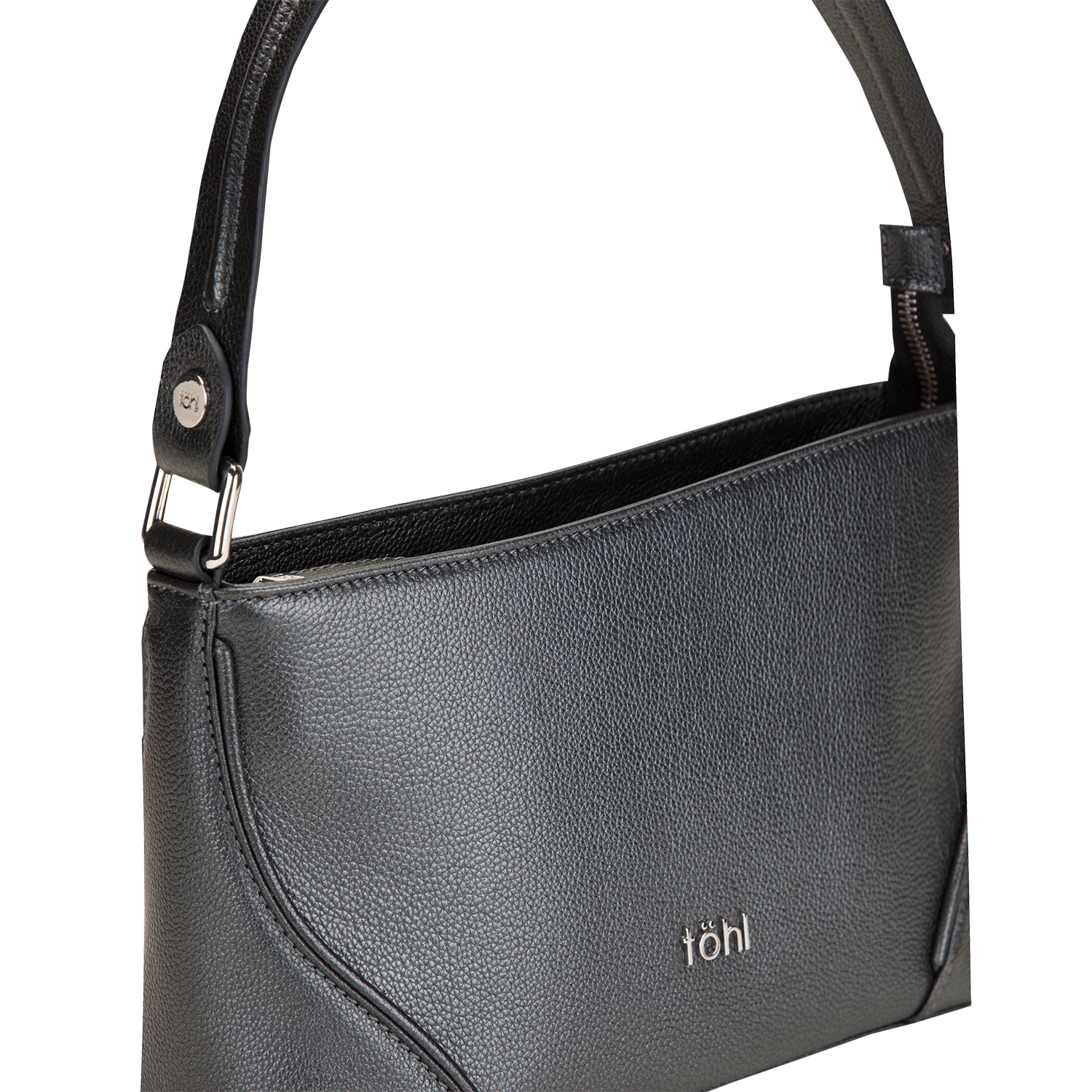 NICOLE WOMEN'S BAGUETTE BAG - METALLIC CARBON