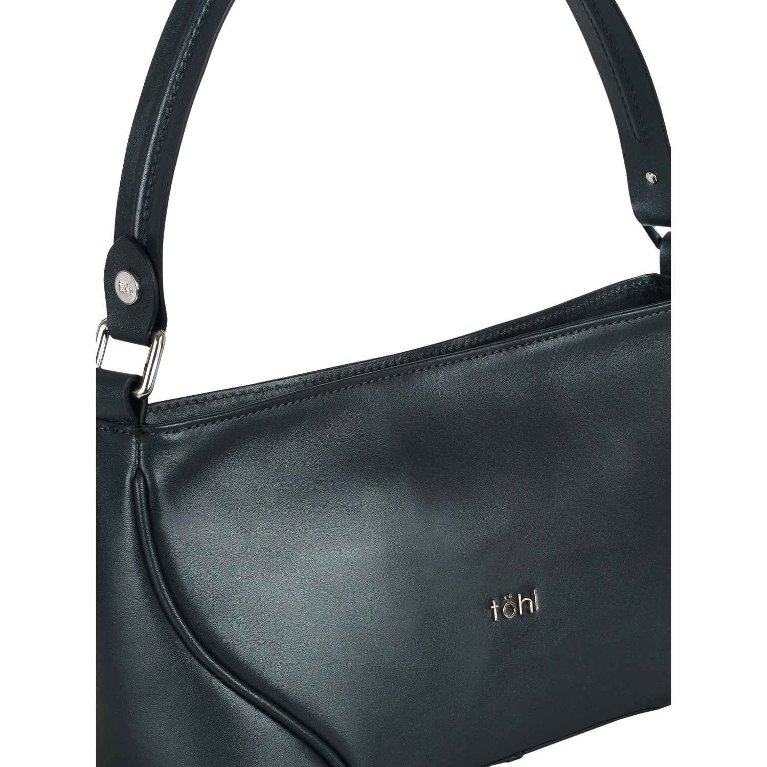 NICOLE WOMEN'S SHOULDER BAGUETTE - METALLIC CARBON