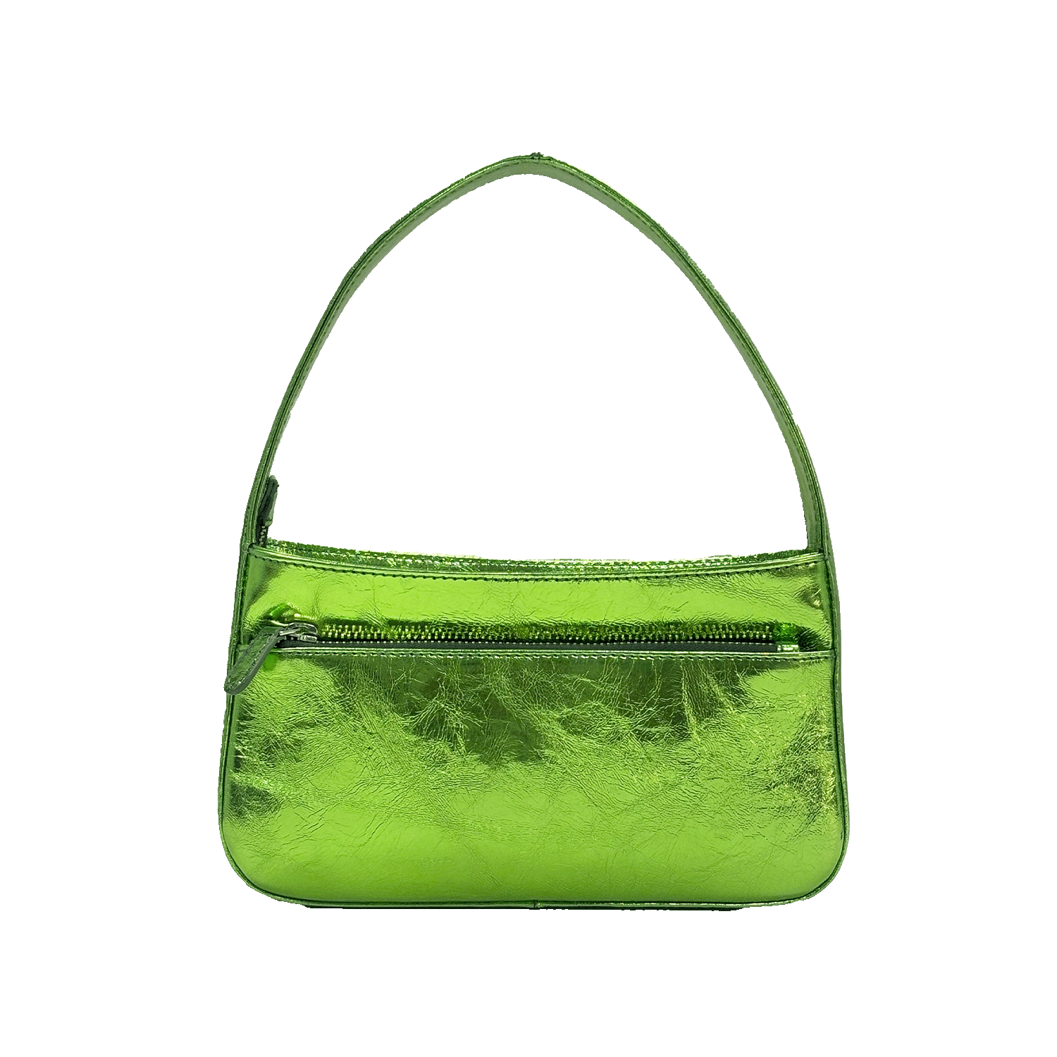 GLITCH WOMEN'S MINI HANDBAG - GLOSSY FLUORESCENT GREEN