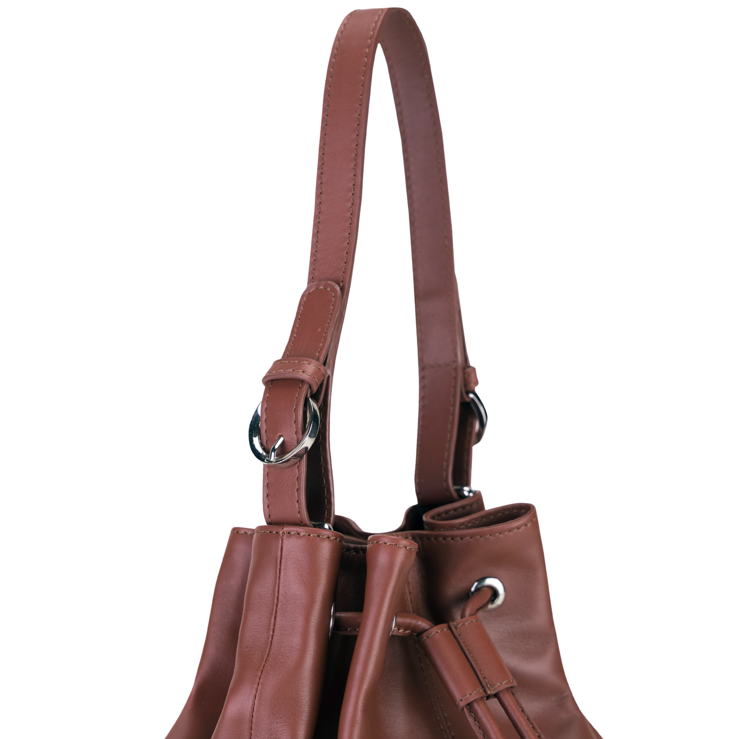 NUSA WOMEN'S BUCKET AND CROSSBODY BAG - CHOCO