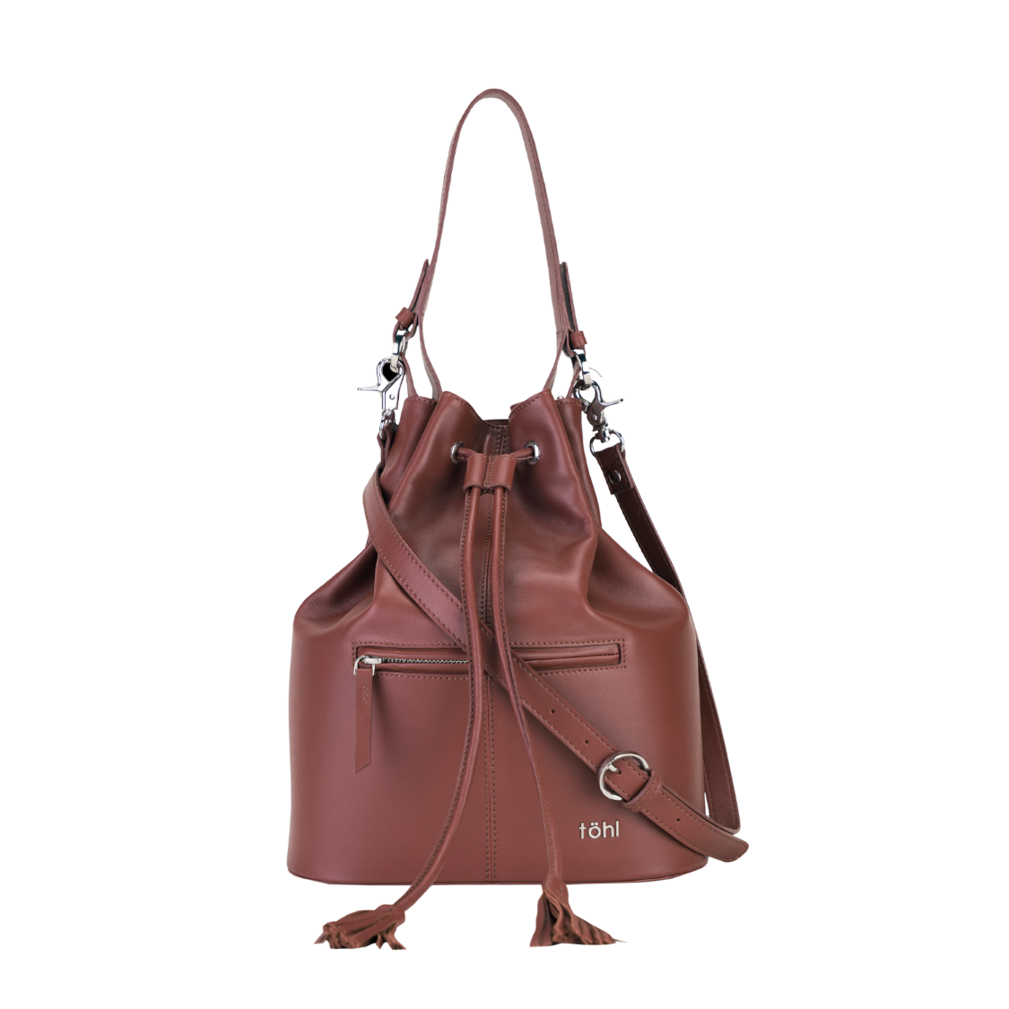 NUSA WOMEN'S BUCKET AND CROSSBODY BAG - CHOCO