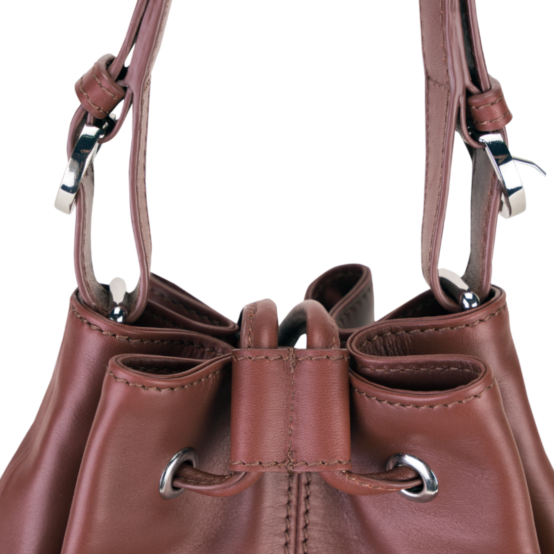 NUSA WOMEN'S BUCKET AND CROSSBODY BAG - CHOCO