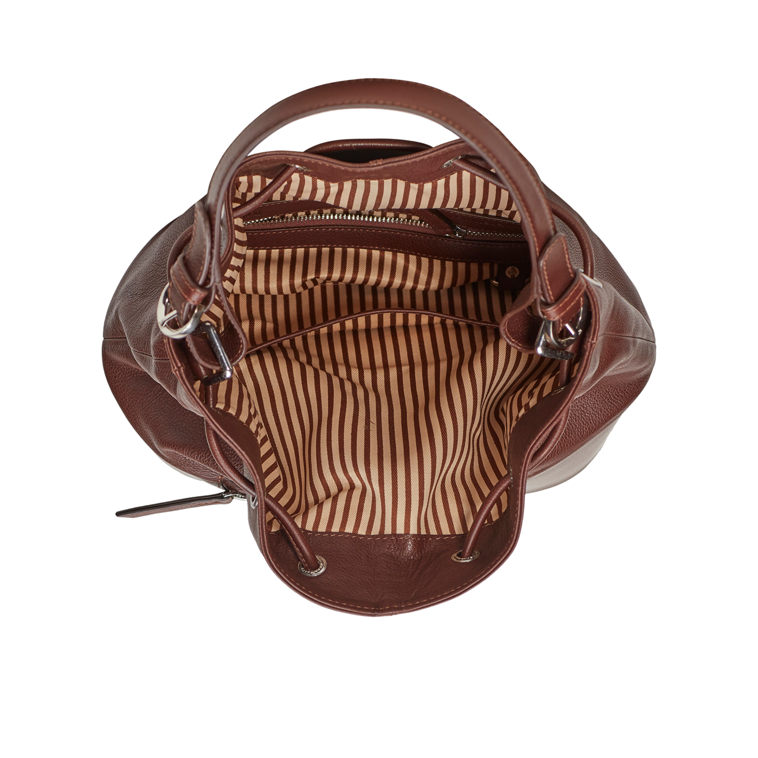 NUSA WOMEN'S BUCKET AND CROSSBODY BAG - CHOCO