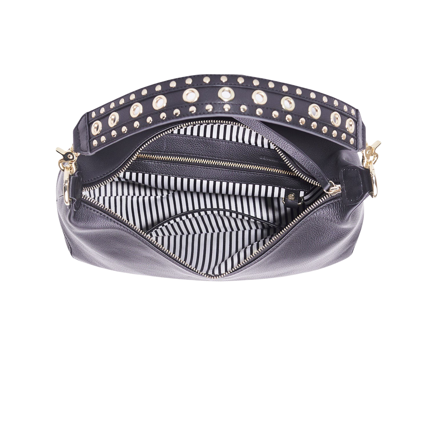 FENCHURCH WOMEN'S SHOULDER BAG - CHARCOAL BLACK