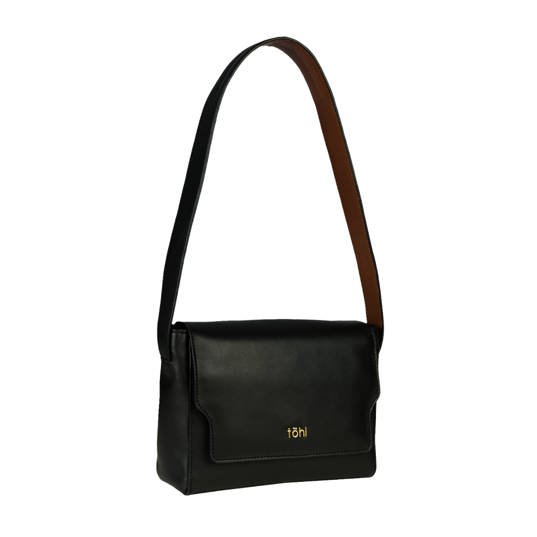 SERENA WOMEN'S SHOULDER BAG - CHARCOAL BLACK