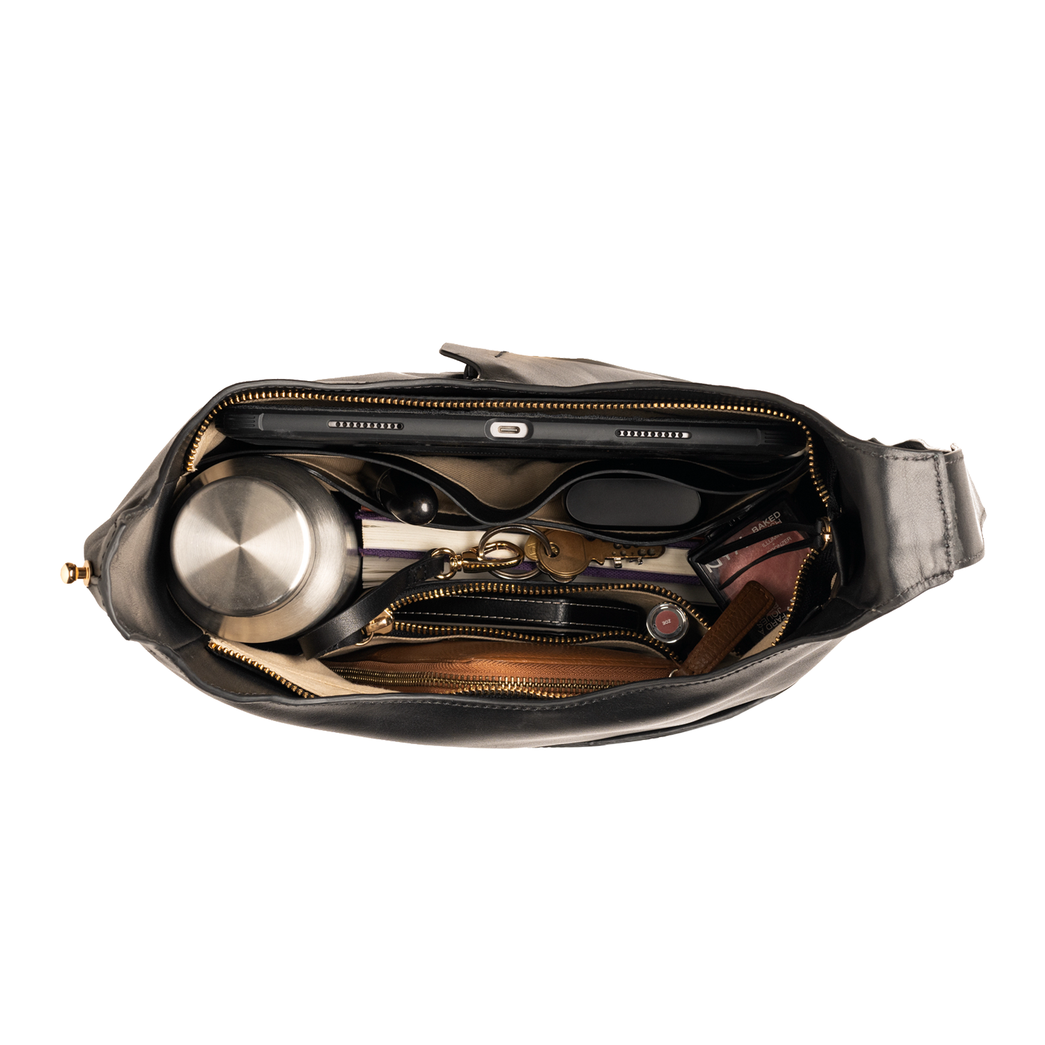 KENDRA WOMEN'S SHOULDER BAG - CHARCOAL BLACK