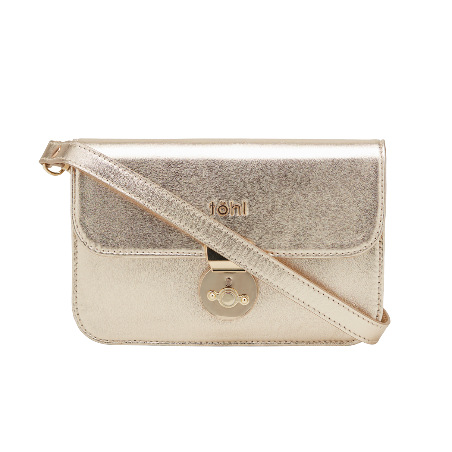 ASTOR WOMEN'S FLAPOVER BAG - GOLD