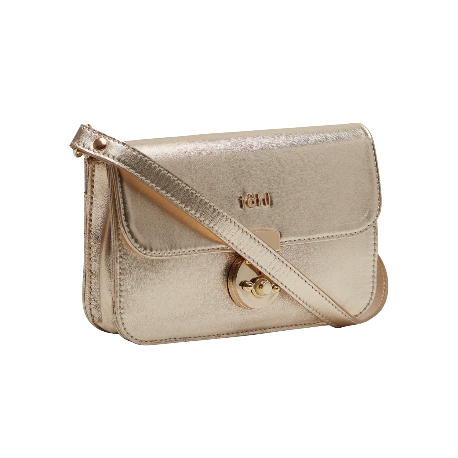 ASTOR WOMEN'S FLAPOVER BAG - GOLD