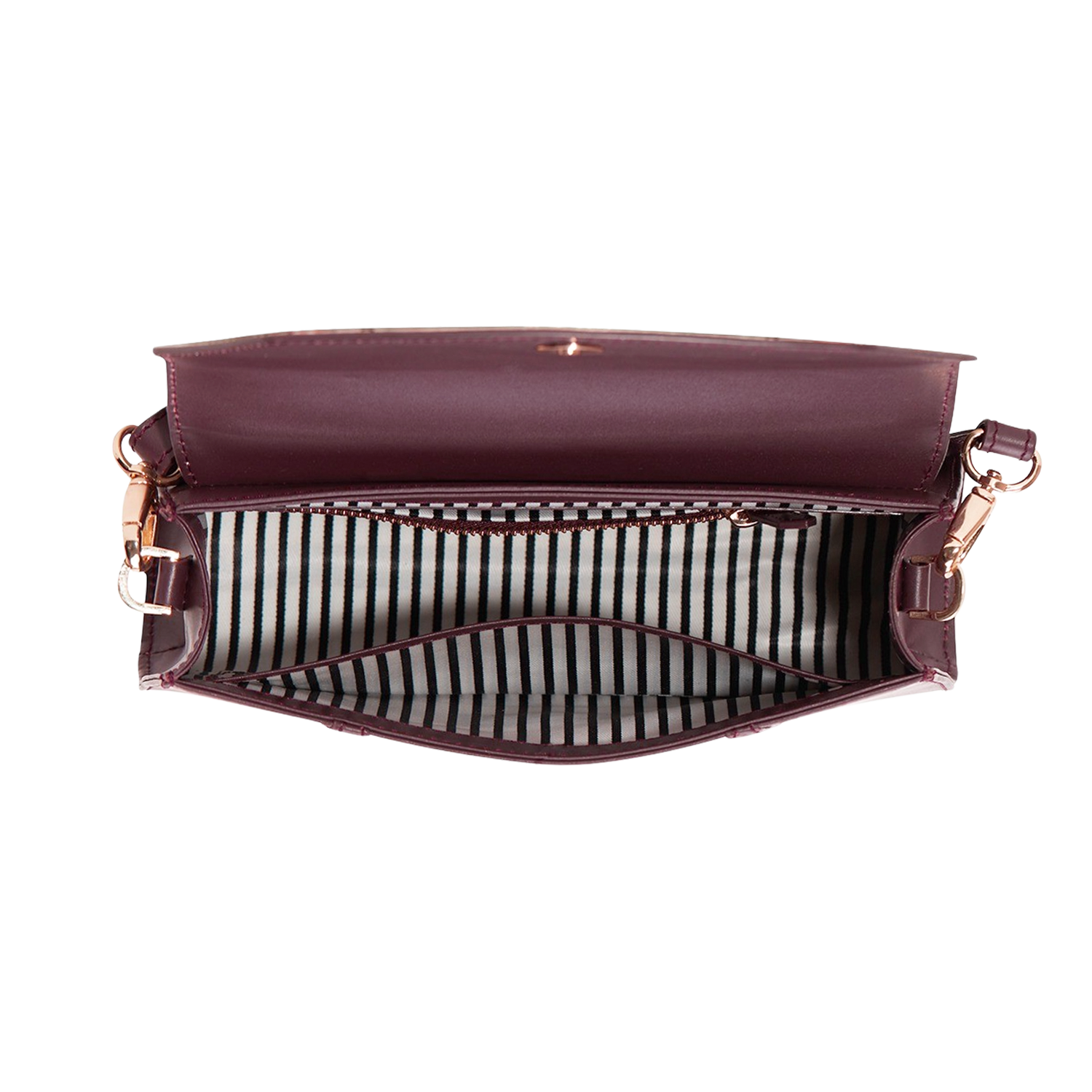 ARBLAY WOMEN'S CONVERTIBLE CROSSBODY BAG AND CLUTCH - BURGUNDY