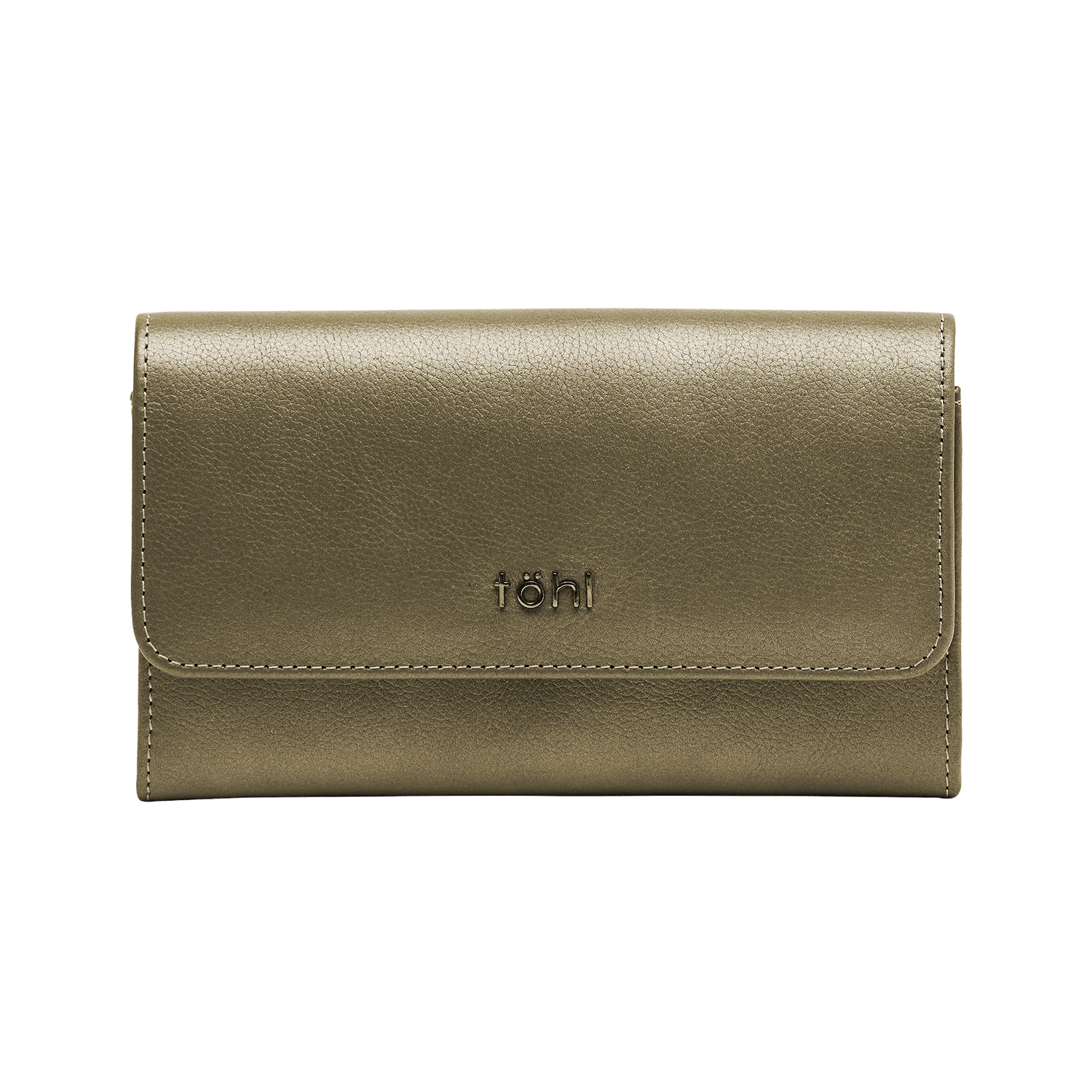 ALLEN WOMEN'S FLAPOVER WALLET - METALLIC COPPER