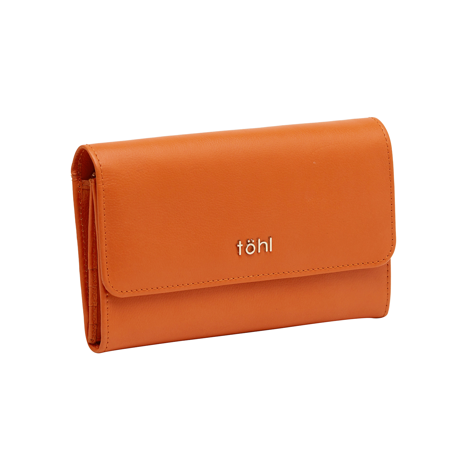 ALLEN WOMEN'S FLAPOVER WALLET - ORANGE MELON