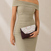 ARBLAY WOMEN'S CONVERTIBLE CROSSBODY BAG AND CLUTCH - BURGUNDY