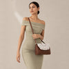 ARBLAY WOMEN'S CONVERTIBLE CROSSBODY BAG AND CLUTCH - VINTAGE TAN