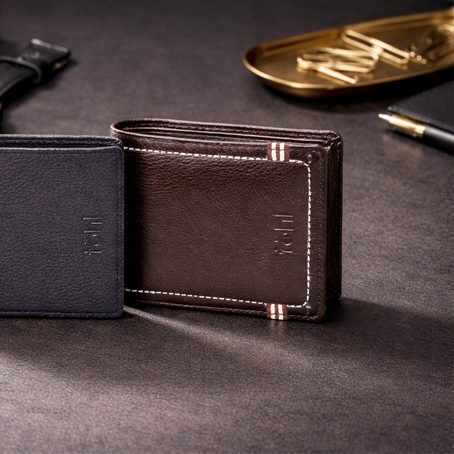 BARONA MEN'S WALLET - T MORO, CHARCOAL BLACK
