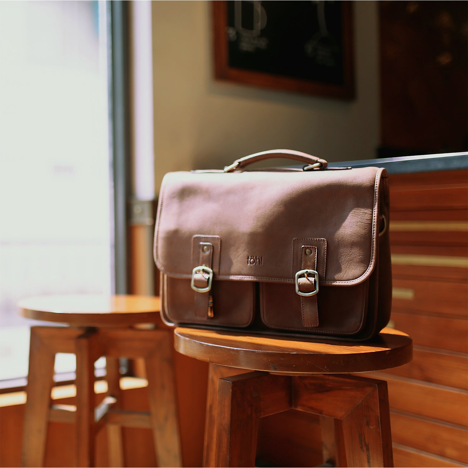 CATANIA MEN'S VALISE & SATCHEL - VINTAGE TAN