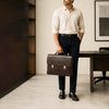 CUNEO MEN'S VALISE & SATCHEL - T MORO
