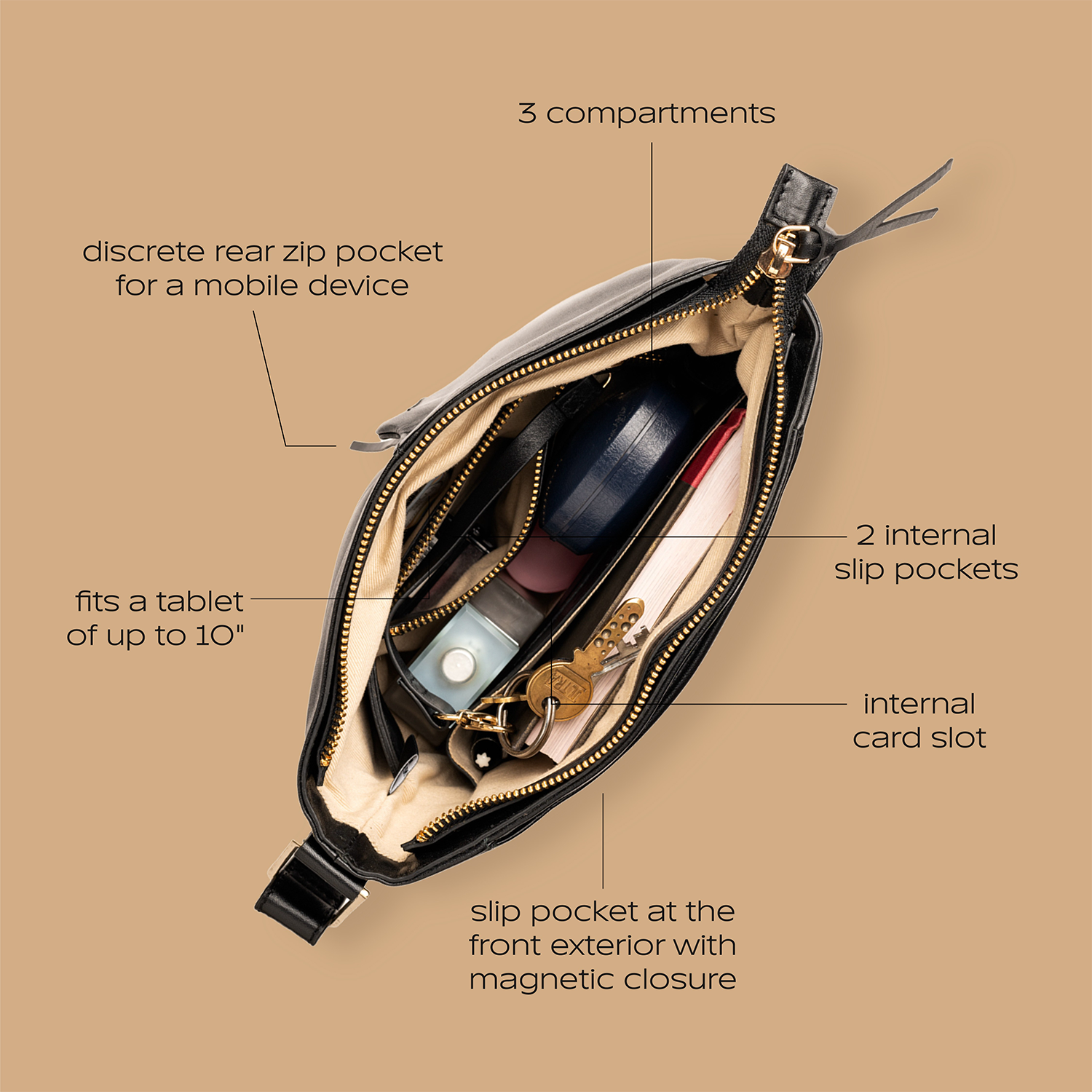 कोव महिलाओं का शोल्डर बैग - रूज