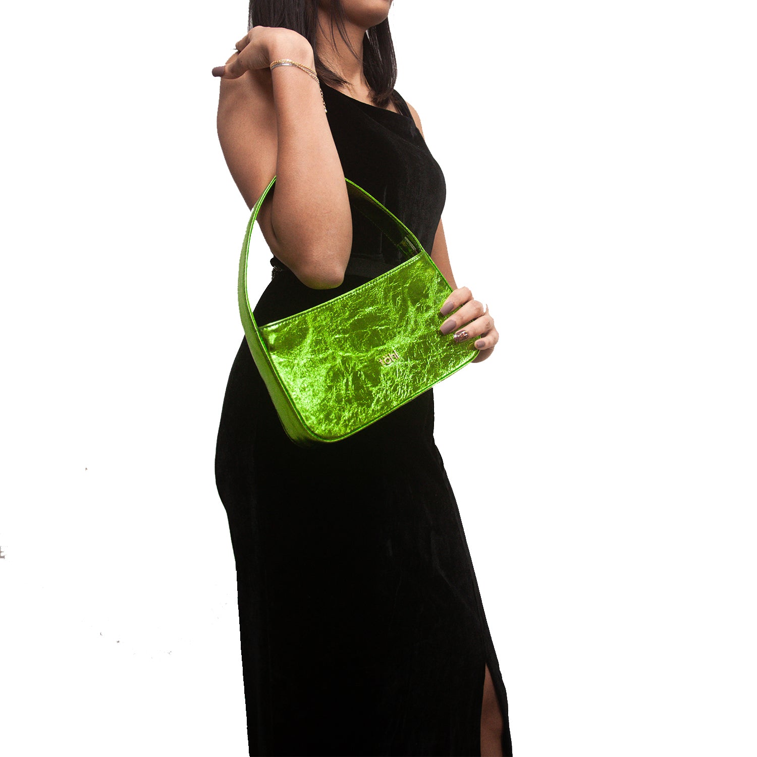 EMBER WOMEN'S MINI HANDBAG - GLOSSY FLUORESCENT GREEN
