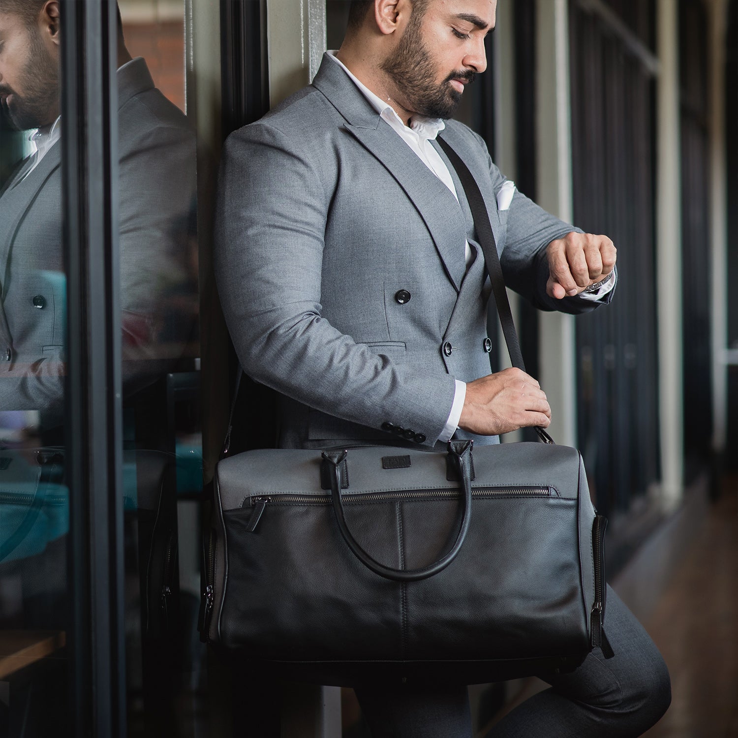 ESSEN MEN'S WORKWEAR DUFFLE BAG - GREY