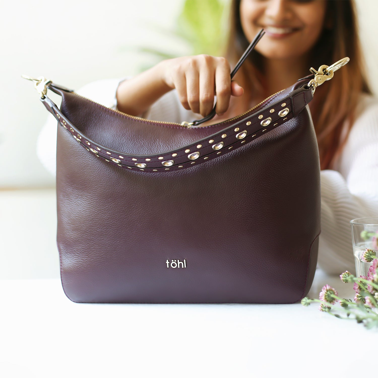 ஃபென்சர்ச் பெண்களுக்கான தோள்பட்டை பை - பிளம்