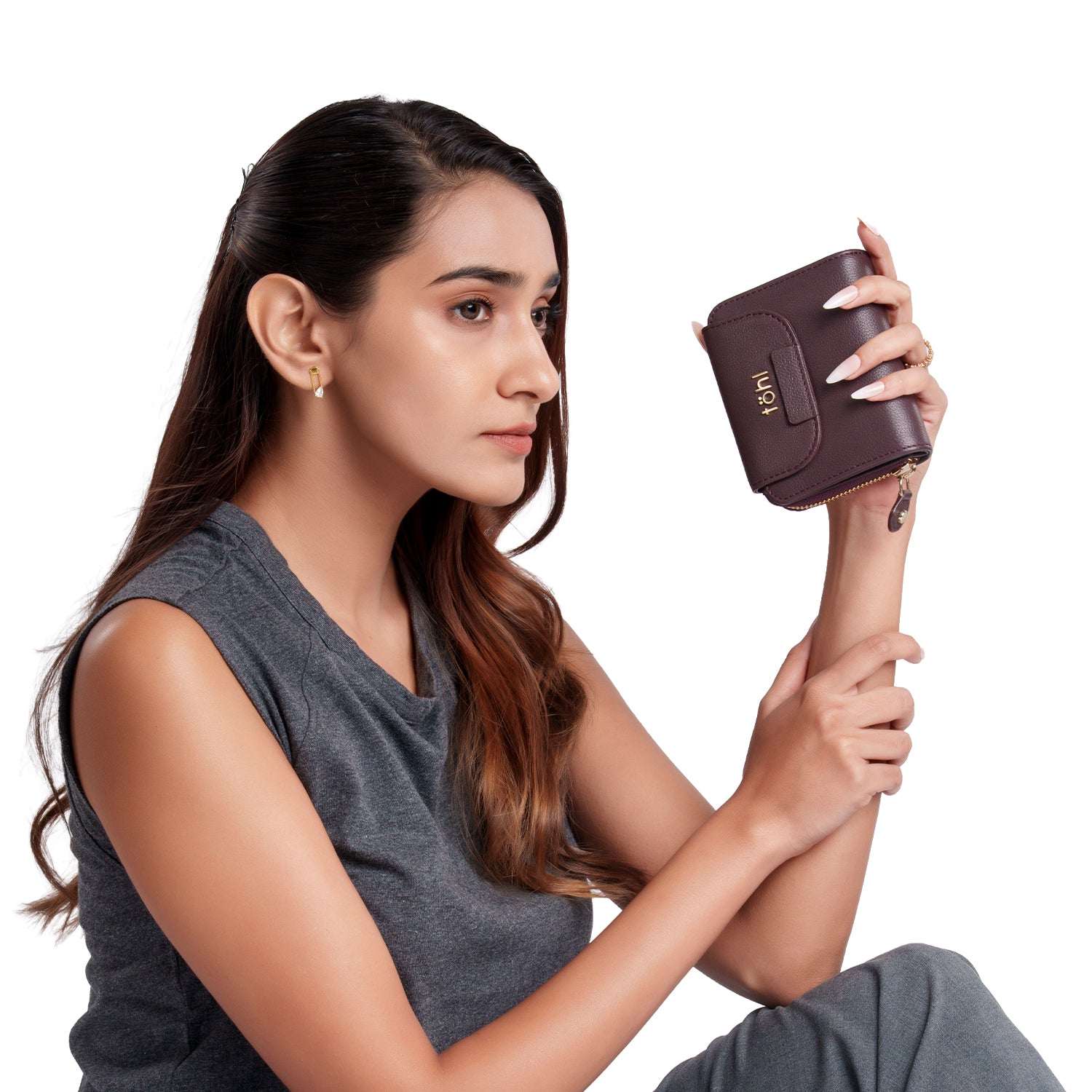 FINSBURY MINI WOMEN'S WALLET - PLUM