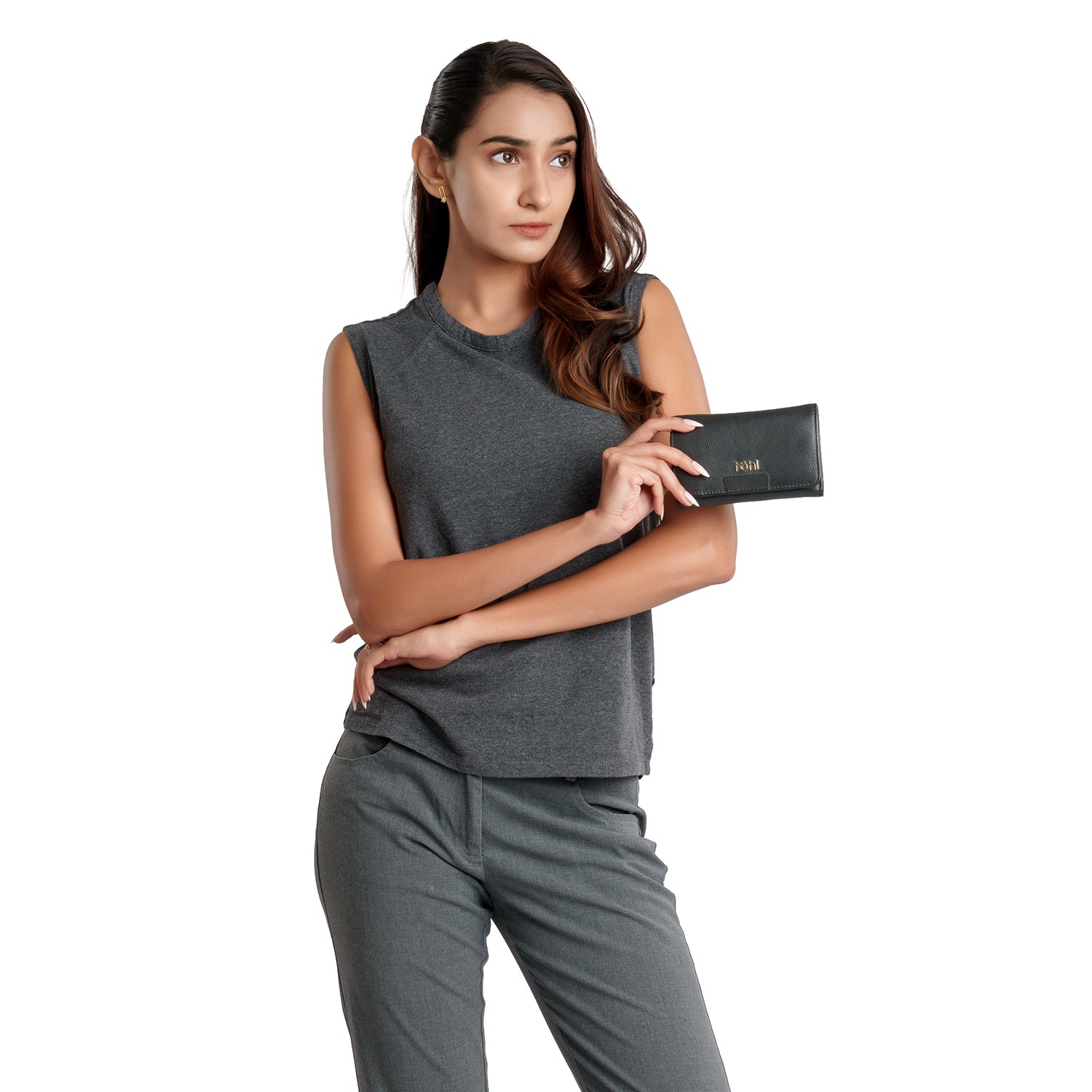 FINSBURY WOMEN'S WALLET - CHARCOAL BLACK