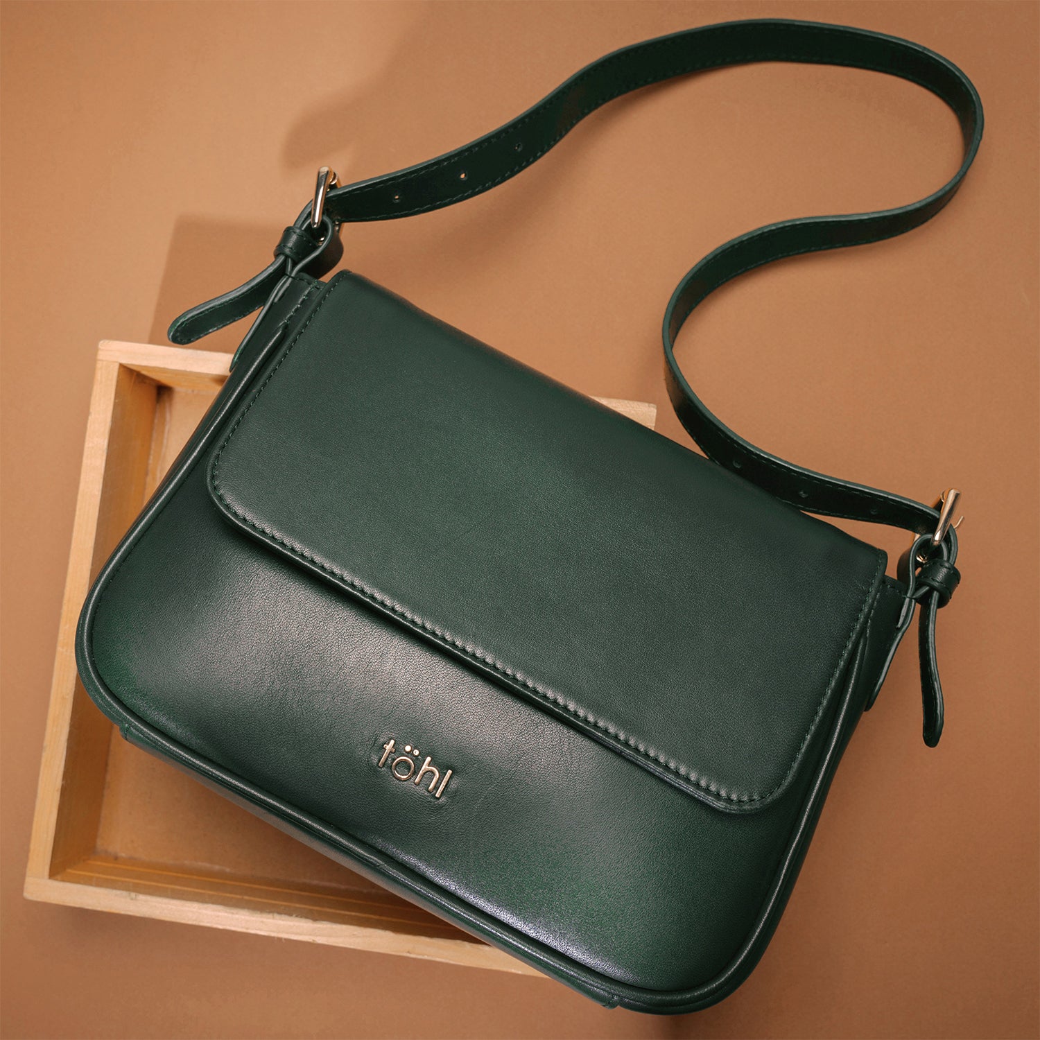 HAZEL WOMEN'S SHOULDER BAG - FOREST GREEN