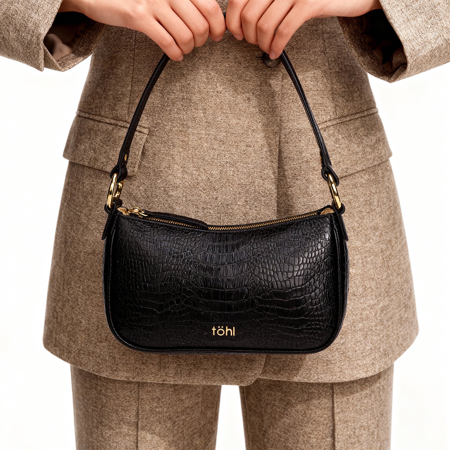 LAUREN WOMEN'S SHOULDER BAG - BLACK