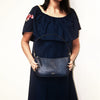 LAUREN WOMEN'S SHOULDER BAG - NAVY