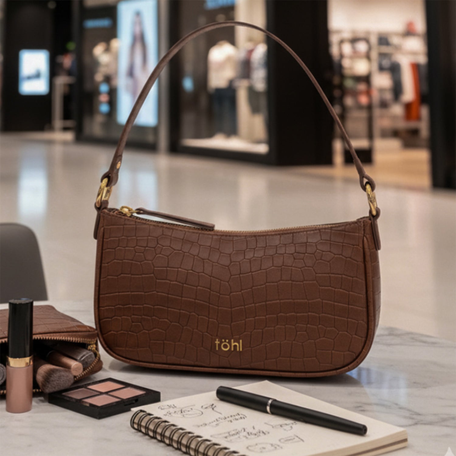 लॉरेन महिलाओं का शोल्डर बैग - टैन