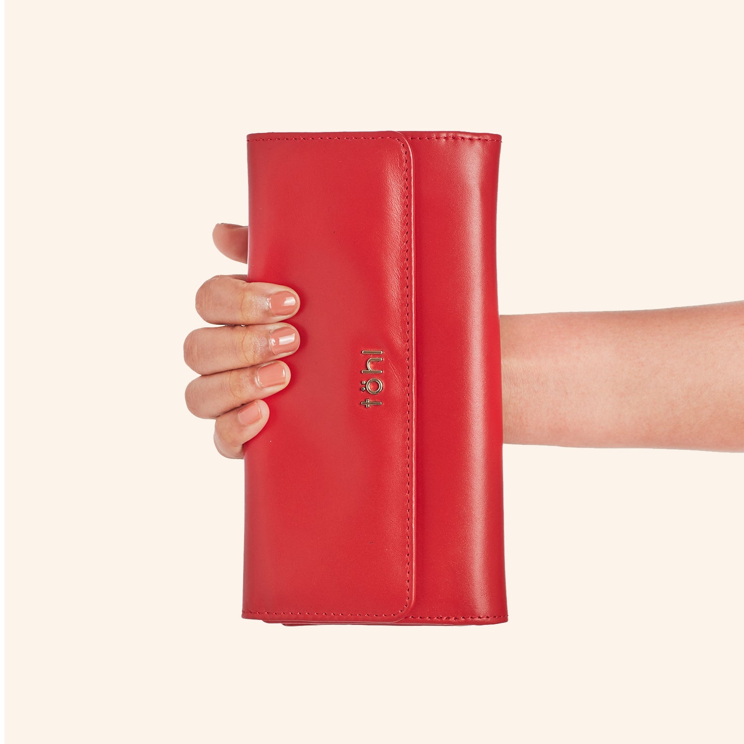 LUDLOW WOMEN'S FLAPOVER WALLET - SPICE RED