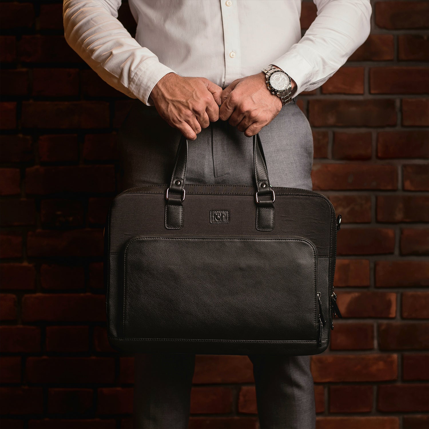 MAINE MEN'S WORKWEAR LAPTOP BAG - BLACK