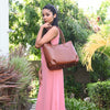 MATIRA WOMEN'S MAXI TOTE BAG - VINTAGE TAN